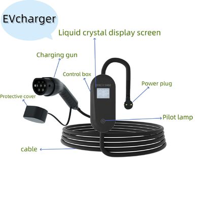 شارژر اتومبیل با فرکانس بالا، نصب دیواری 3.5kw، نقطه شارژ خانگی الکتریکی