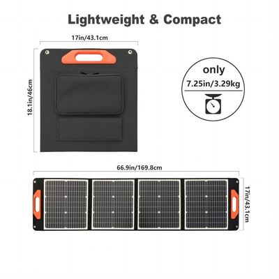 سفر کمپینگ فتوولتائیک 100W پنل خورشیدی تاشو 12V شارژر خروجی گواهینامه CE