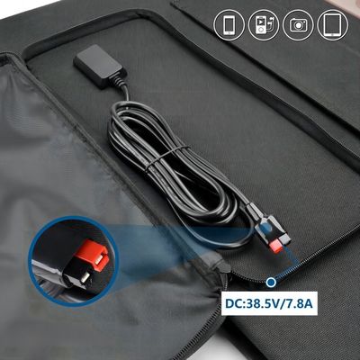 سفر در فضای باز ضروری 300W پانل خورشیدی تک کریستال قابل تاشو برای تامین برق