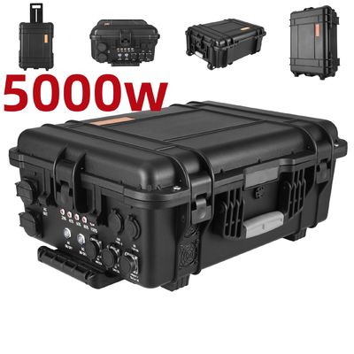 ایستگاه برق تلفن همراه اضطراری 5000W با مواد شیل آلبوم ABS و شارژر خورشیدی