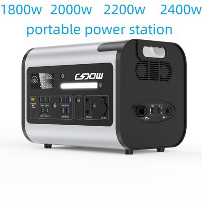 منبع برق اضطراری قابل حمل 2200W ذخیره انرژی برای فعالیت های خانگی در فضای باز
