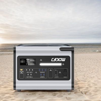 2048wh ظرفیت اسمی ایستگاه برق قابل حمل با شارژ سریع 1500W و پنل های خورشیدی