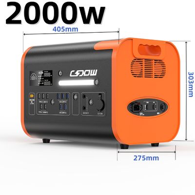 ژنراتور قابل حمل ذخیره سازی انرژی 2000W برای شارژ USB و انرژی خورشیدی