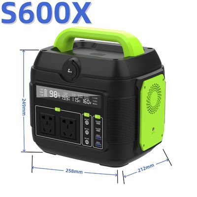 576wh برق خورشیدی ورودی قابل حمل نیروگاه 600W در فضای باز کمپینگ مدل NO. S6 EU Socket