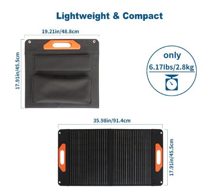 ماژول خورشیدی 60W 100W 200W تمام سیاه با سیلیکون تک کریستال