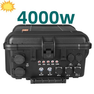 ایستگاه برق قابل حمل 4000 وات با تمام سوکت های خروجی AC و باتری لیتیوم LiFePO4