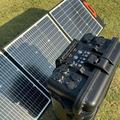 بدون سرنشین کمپینگ ۳۰۰۰ وات ایستگاه انرژی خورشیدی با نور LED ضد انفجار