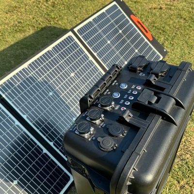حالت حمل و نقل چوب کش قابل حمل با قطب چرخ 3000W LiFePO4 باتری BMS نیروگاه خورشیدی