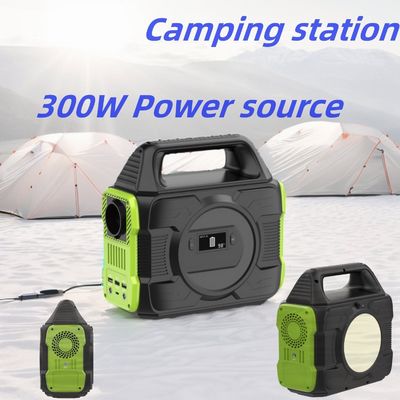 EU AC Socket 300W Recyclable Lithium Battery Pack ژنراتور خورشیدی برای فضای باز