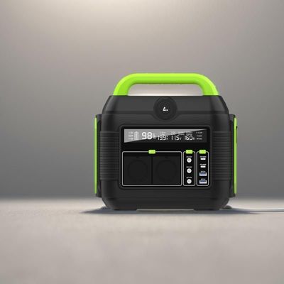 نشان دادن صفحه نمایش کریستال مایع 600W برق شارژ سریع ژنراتور اضطراری مینی با سوکت EU AC