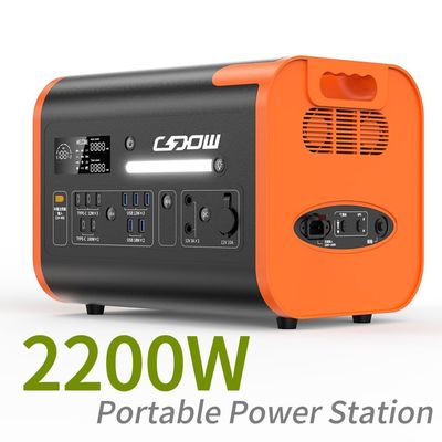 ایستگاه برق قابل حمل 2200W با LiFePO4 کنتینر باتری اینورتر و کنترل کننده خورشیدی