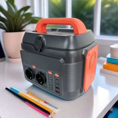 ایستگاه برق در فضای باز قابل حمل ظرفیت بالا نارنجی 600W/576wh ژنراتور خورشیدی 40ah
