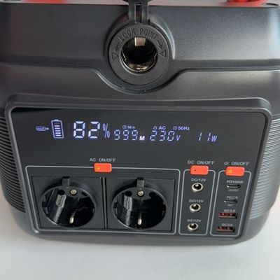 خروجی AC 220V 50Hz/110V 60Hz ایستگاه برق قابل حمل 600W برای اورژانسی های برق تلفن همراه