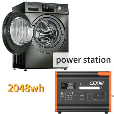 2000W / 2200W / 2048wh ایستگاه برق قابل حمل ذخیره سازی انرژی کمپینگ با موج خالص Sine Wave Inverter