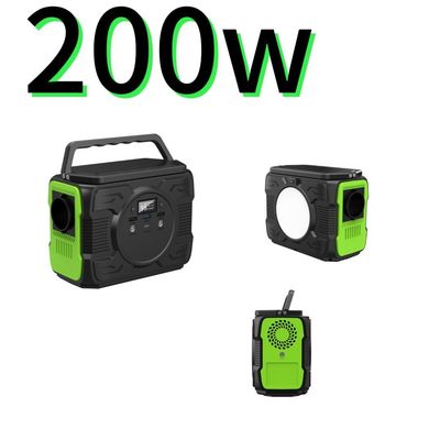 نیروگاه خورشیدی قابل حمل با تحرک بالا با نور LED 4W ثابت و 200W خروجی