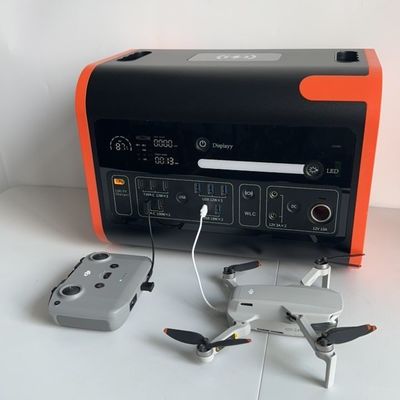 نیروگاه حمل و نقل موج سینوس خالص 2200W / 2048wh برای اورژانس در فضای باز نارنجی داغ