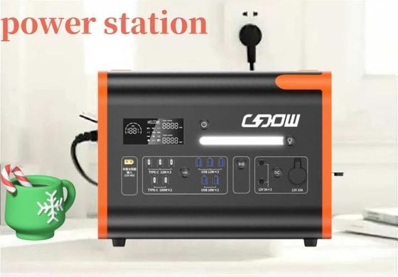 2200W AC DC نوع C باتری برق پشتیبان اضطراری ایستگاه برق قابل حمل سفارشی