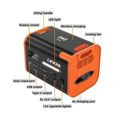 2200W 2048wh نیروگاه خورشیدی / LiFePO4 قدرت تلفن همراه قابل حمل / اینورتر