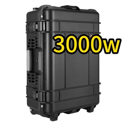 3000W/3000wh ایستگاه برق قابل حمل ذخیره انرژی ABS مواد شیل آلیاژ برای سفر