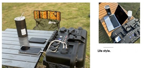 جریان خروجی AC 15A Max 6000W شارژر USB در فضای باز برای سفر، کمپینگ و موارد اضطراری