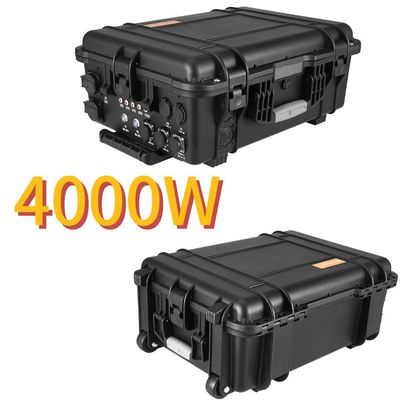 جعبه کشویی سیاه عکاسی بدون سرنشین در فضای باز 4000W / 3840wh نیروگاه قابل حمل قدرتمند