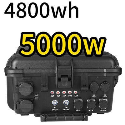 ارتباطات سفارشی 5000W 4800WH بانک های برق قابل حمل برای خانه و کمپینگ