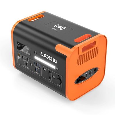 40ah ژنراتور خورشیدی پلگ برق 2200W حمل و نقل کمپینگ نیروگاه خورشیدی نارنجی سیاه