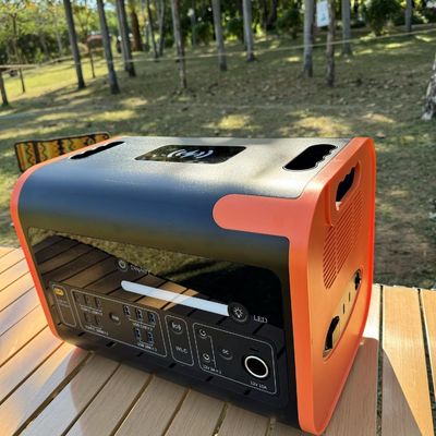 40ah ژنراتور خورشیدی پلگ برق 2200W حمل و نقل کمپینگ نیروگاه خورشیدی نارنجی سیاه