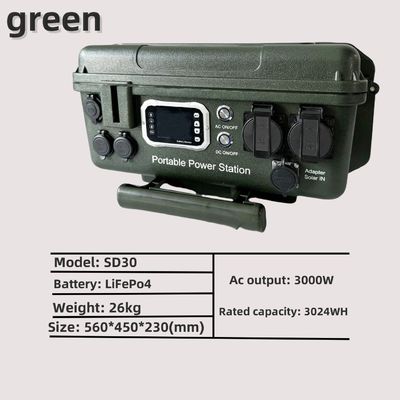 کمپینگ در فضای باز ایستگاه برق قابل حمل با ظرفیت بزرگ با USB-C 45W و 3000W / 3024wh