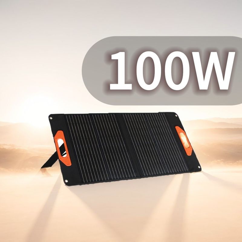 خروجی DC 19V/5.3A پانل خورشیدی تاشو 100W برای فعالیت های بیرونی