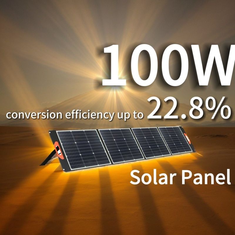 پانل خورشیدی سیلیکون تک کریستال 100W 200W سلول های PV ماژول پانل خورشیدی قابل حمل