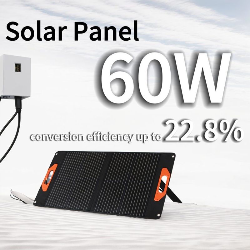 30W * 2PCS خانه ساخته شده در پنل خورشیدی با 56 * 63 * 4.5cm اندازه تاشو