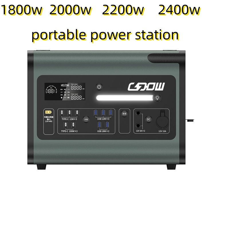 2048wh نیروگاه خورشیدی با پانل اینورتر و منبع برق قابل حمل 220V AC