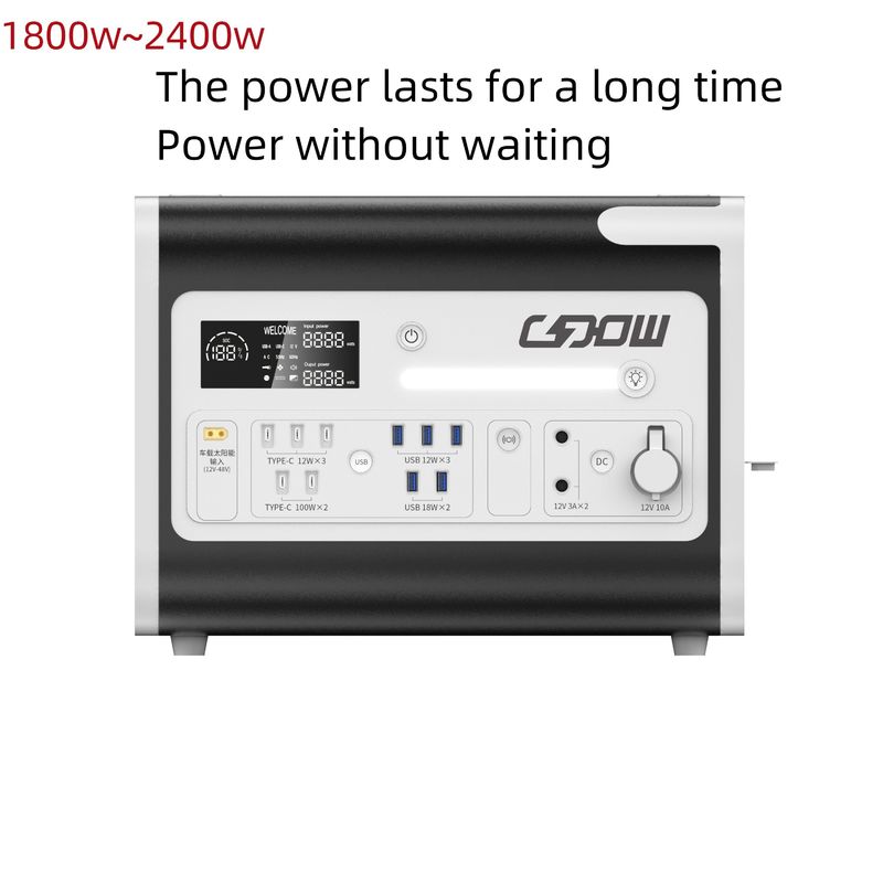 سیستم انرژی خانگی در فضای باز 2200W ژنراتور نیروگاه خورشیدی همراه با شارژ PV