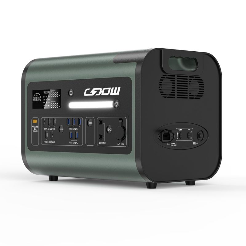 1800W-2400W ژنراتور شارژ خورشیدی LiFePO4 باتری قابل حمل برق موبایل برق خانگی