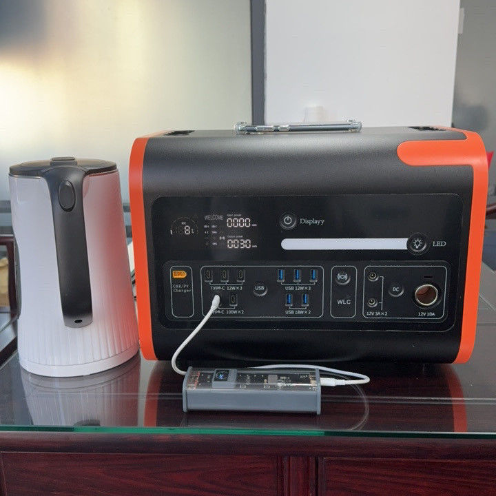 1800W-2400W ذخیره انرژی ایستگاه برق قابل حمل ژنراتور خورشیدی برای سفر در فضای باز