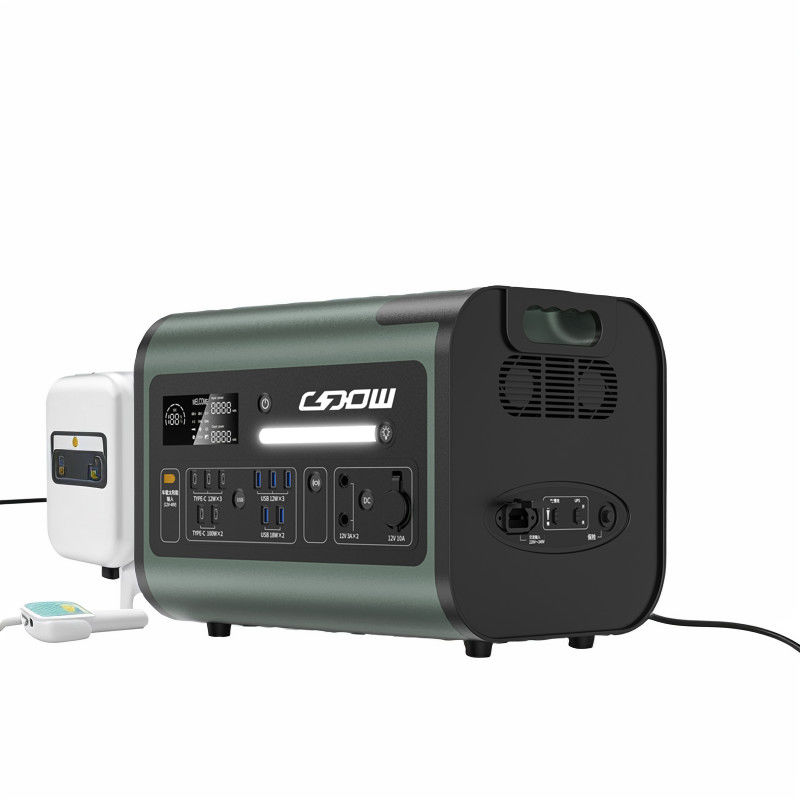 2048wh LiFePO4 باتری امن ذخیره سازی شارژر خورشیدی ژنراتور برق تلفن همراه قدرت 1500W اصلی