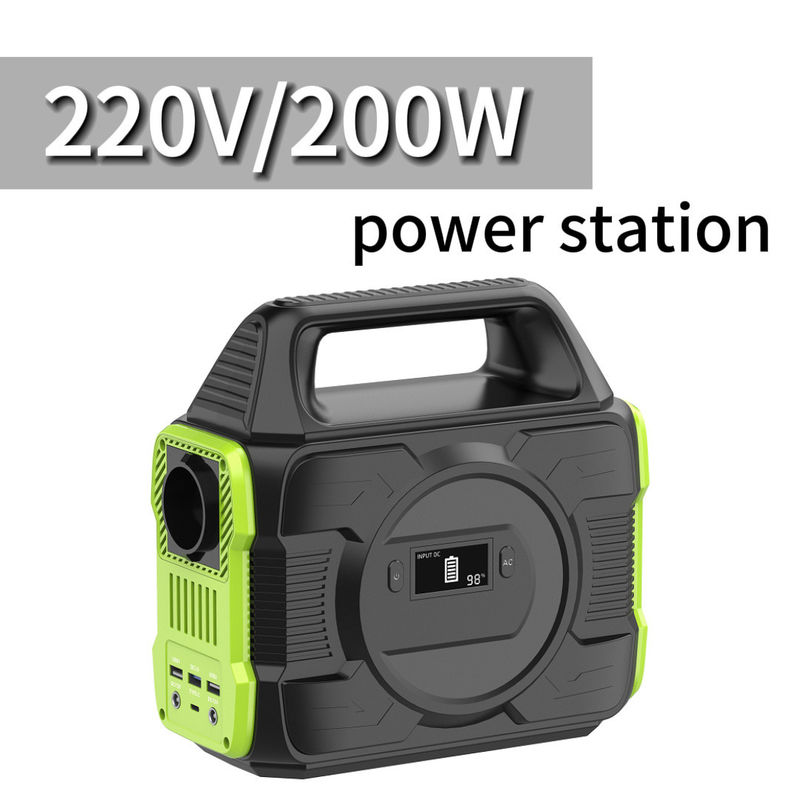 نوع C ورودی / خروجی 5V / 2.4A ژنراتور خورشیدی قابل حمل 200W با خروجی AC موج اصلاح شده