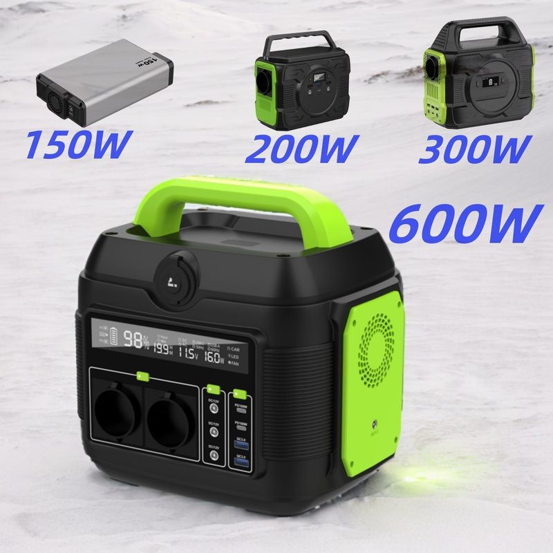 سفارشی سازی 600W مینی قابل حمل ایستگاه ذخیره انرژی خورشیدی با صفحه نمایش LCD