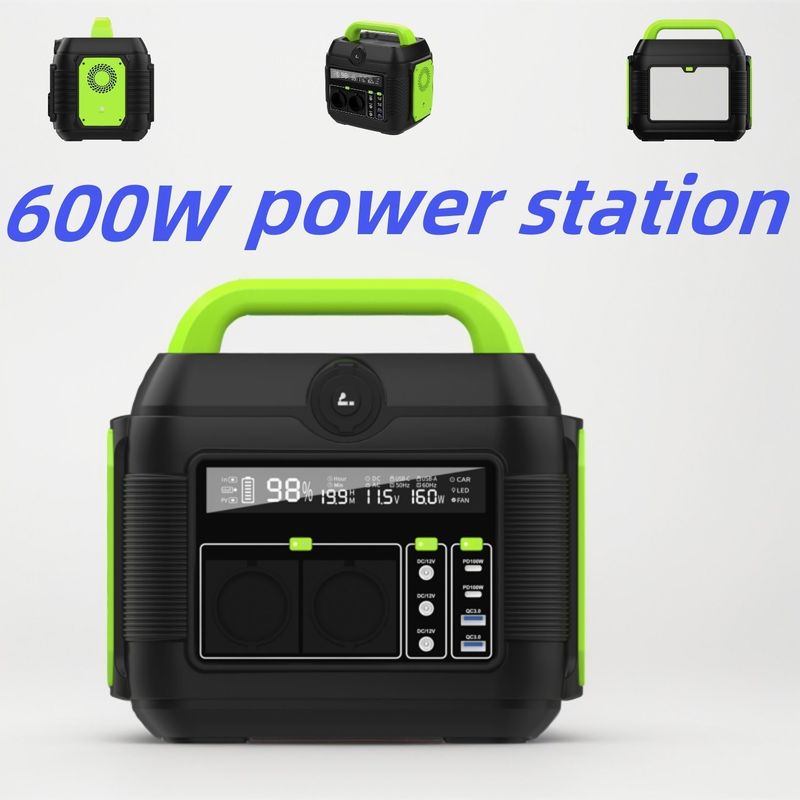 ژنراتور موبایل قابل بازیافت 600W برای کمپینگ در فضای باز و ذخیره انرژی خورشیدی