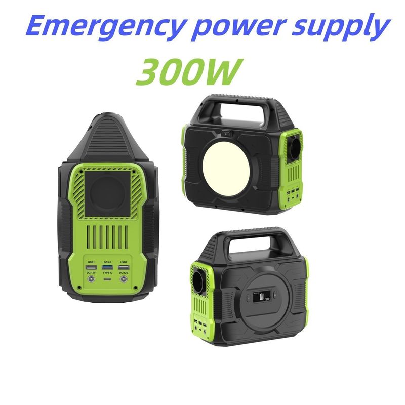 ممکن است جدا نشدنی باشد 300W ایستگاه برق اضطراری قابل حمل با صفحه نمایش کریستال مایع