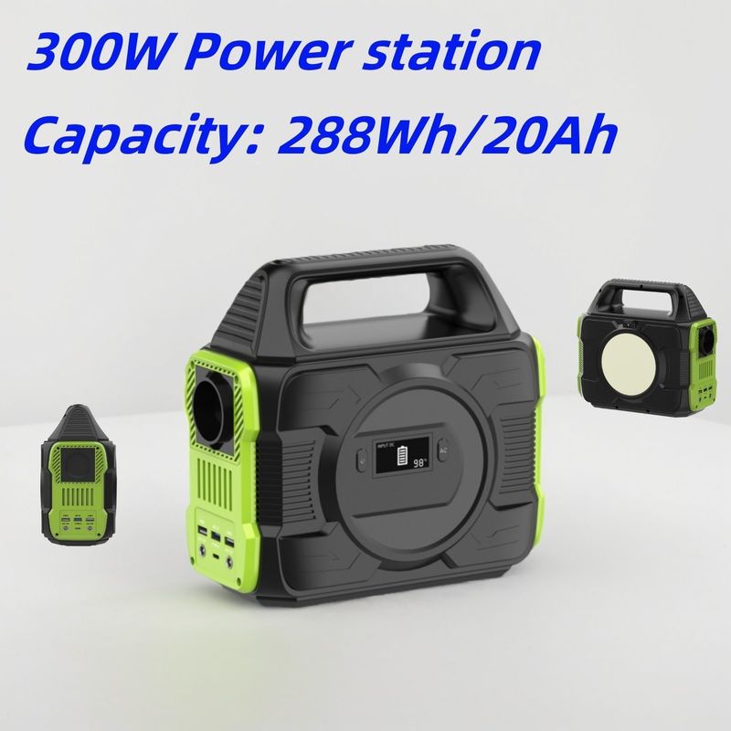 تکنولوژی MPPT 300W AC / DC Output Socket ایستگاه برق تلفن همراه قابل حمل برای بالکن