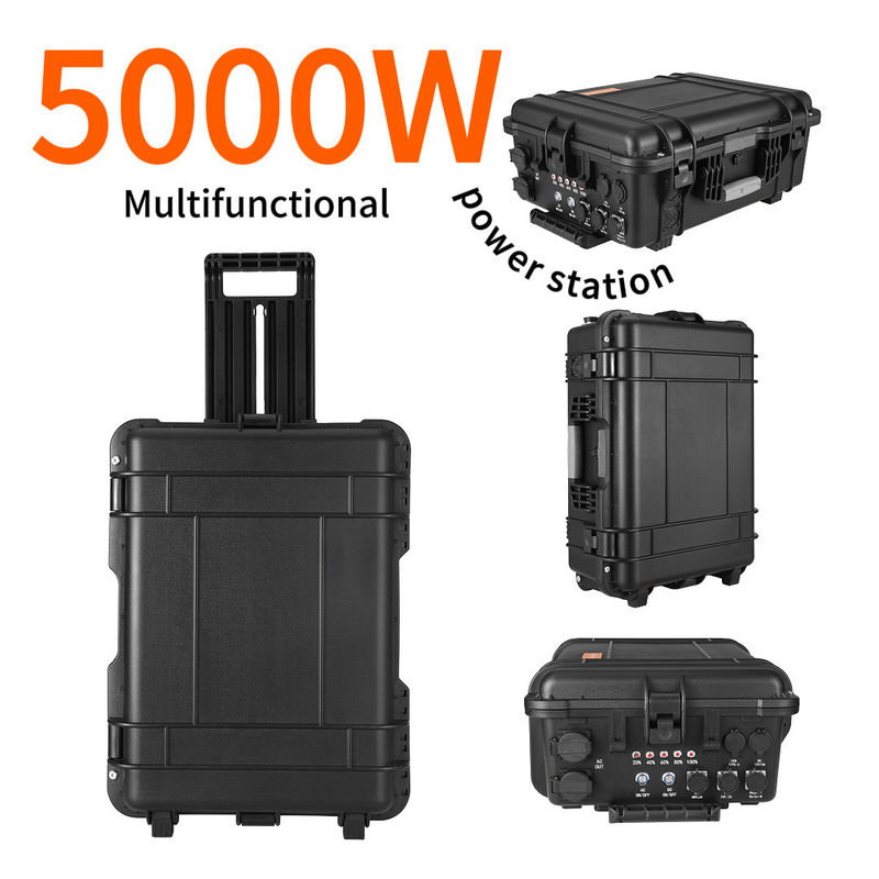 LiFePO4 DC به AC قدرت 2000W ژنراتور خورشیدی برای کمپینگ 4800wh ظرفیت اسمی