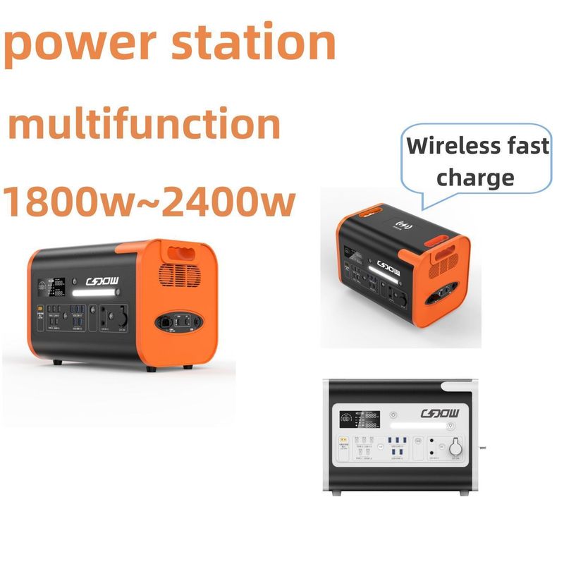 2200W ژنراتور خورشیدی برق LiFePO4 قابل شارژ برای پشتیبان گیری اضطراری در فضای باز
