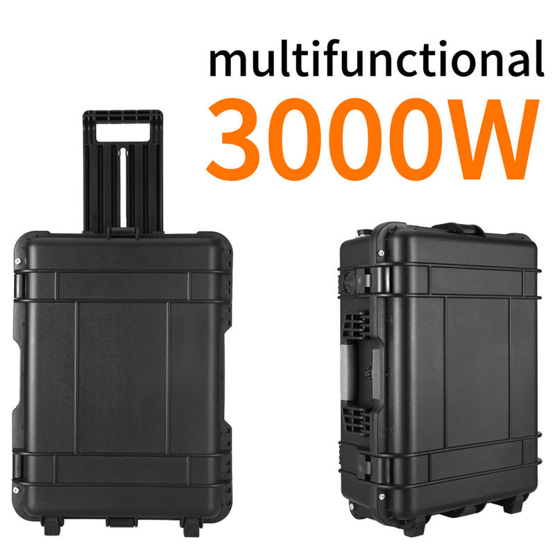 15A Max AC Output Current 3000W لیتیوم LiFePO4 باتری منبع برق خورشیدی قابل حمل برای خانه در فضای باز