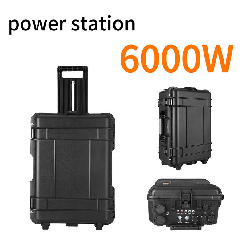 6000W خانه سیستم انرژی خورشیدی منبع برق قابل حمل با AC جریان خروجی 15A حداکثر