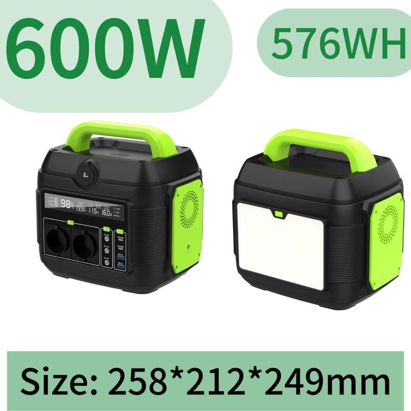ژنراتور خورشیدی قابل حمل 600W با چراغ LED 11W و درخواست سفارشی