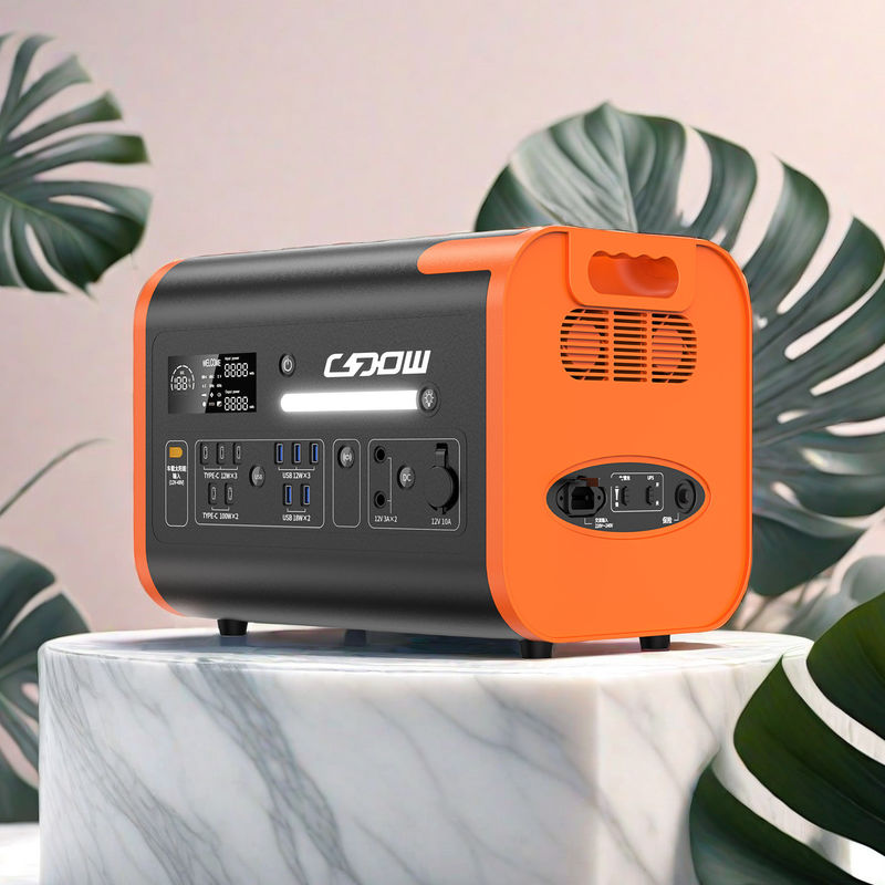 پمپ برق قابل حمل خورشیدی در فضای باز با ظرفیت بزرگ 2200W 2048wh برای اردوگاه اضطراری
