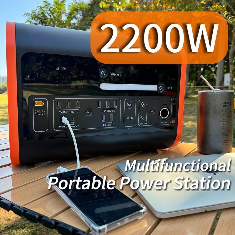 25kg LiFePO4 2200W 2500W 2000W نیروگاه حمل و نقل برای ذخیره انرژی اضطراری در فضای باز
