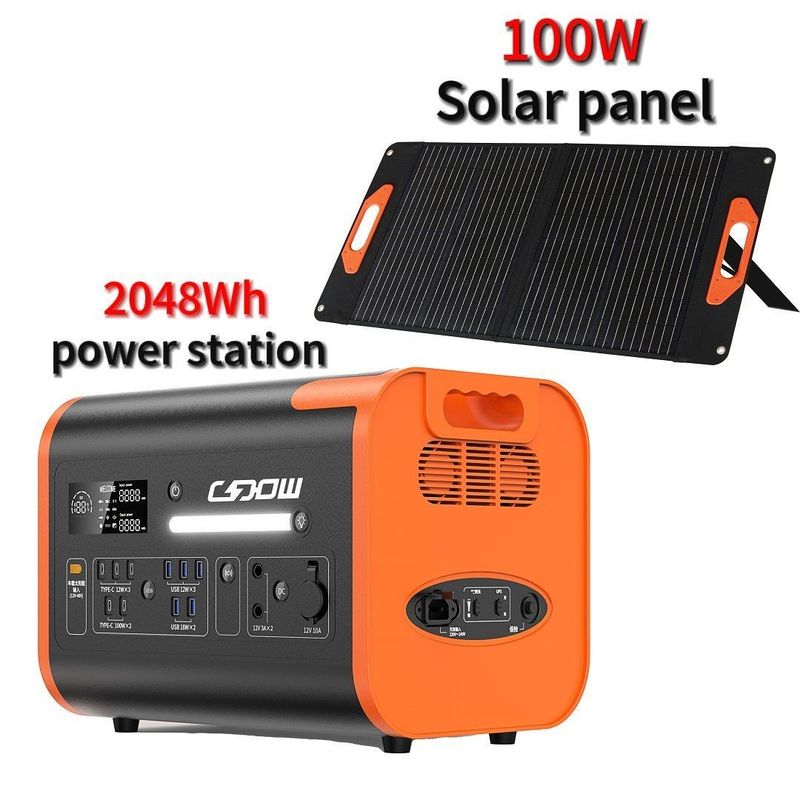 اینورتر موج سینوس خالص 2200W ژنراتور اورژانسی لیتیوم آهن فسفات برای قابل حمل